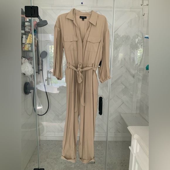 INC International Concepts Pants - INC International Concepts Beige Jumpsuit
